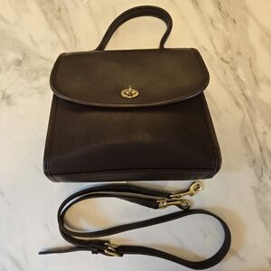 Coach Manor 9977 Vintage Mocha Two Way Top Handle Crossbody Bag